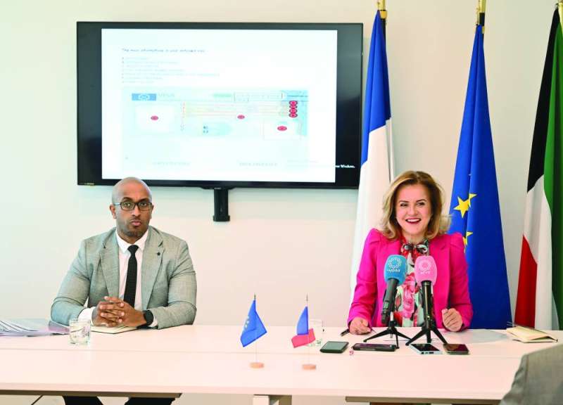 


لوفليشر تتحدث في مؤتمرها الصحافي	 (تصوير أسعد عبدالله) 