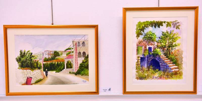 لوحتان تنقلان البناء والطبيعة في لبنان