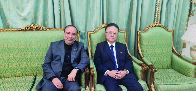 


القائم بأعمال سفارة كوريا الشمالية يعزي السفير الإيراني 