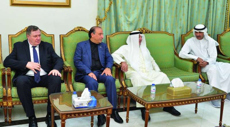 اللواء متقاعد فيصل الجزاف وصالح عاشور وسفيرا إيران وتشيكيا 