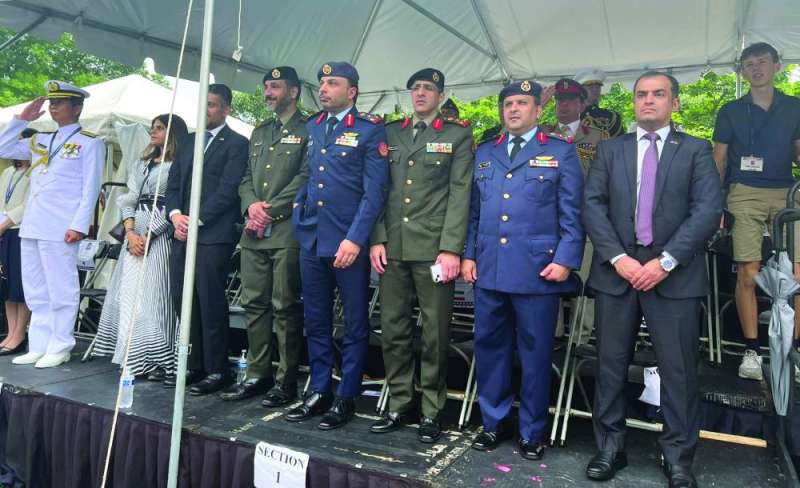 وفد السفارة خلال مشاركته في «يوم الذكرى» الأميركي