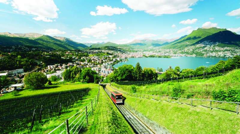 إطلالات بانورامية وطبيعة خلابة في لوغانو الواقعة جنوب سويسرا على الحدود مع إيطاليا 