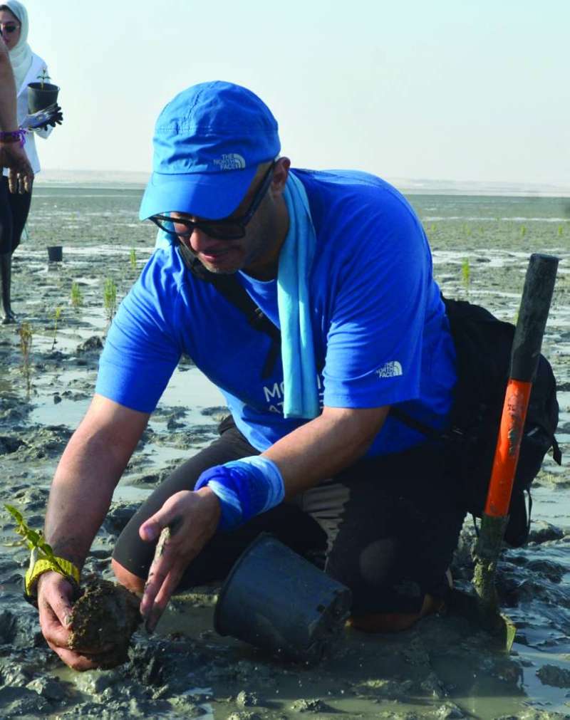 الزيدان يزرع المانغروف 