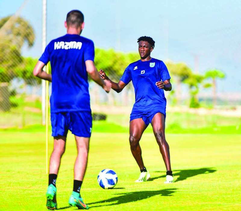 


زاباتا خلال تدريبات كاظمة في الإسكندرية 