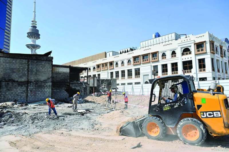 جانب من أعمال الحفر 