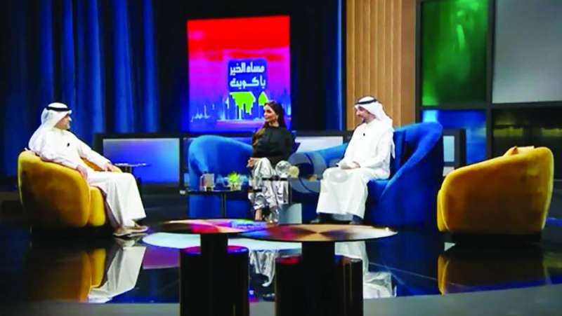المطيري متحدثاً في برنامج «مساء الخير يا كويت»