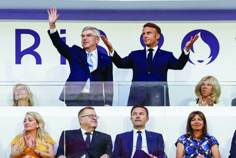 إيمانويل ماكرون خلال حفل الختام