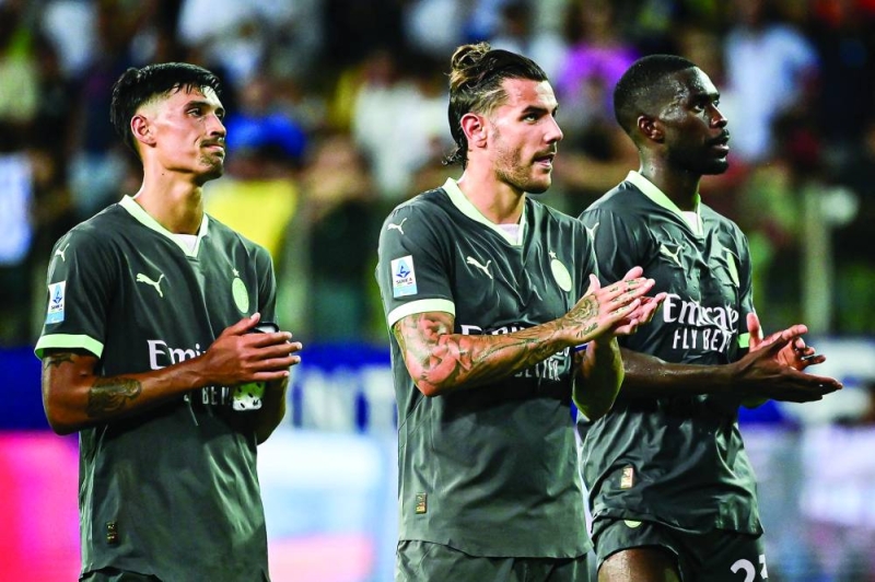 لاعبو ميلان بعد الخسارة أمام بارما