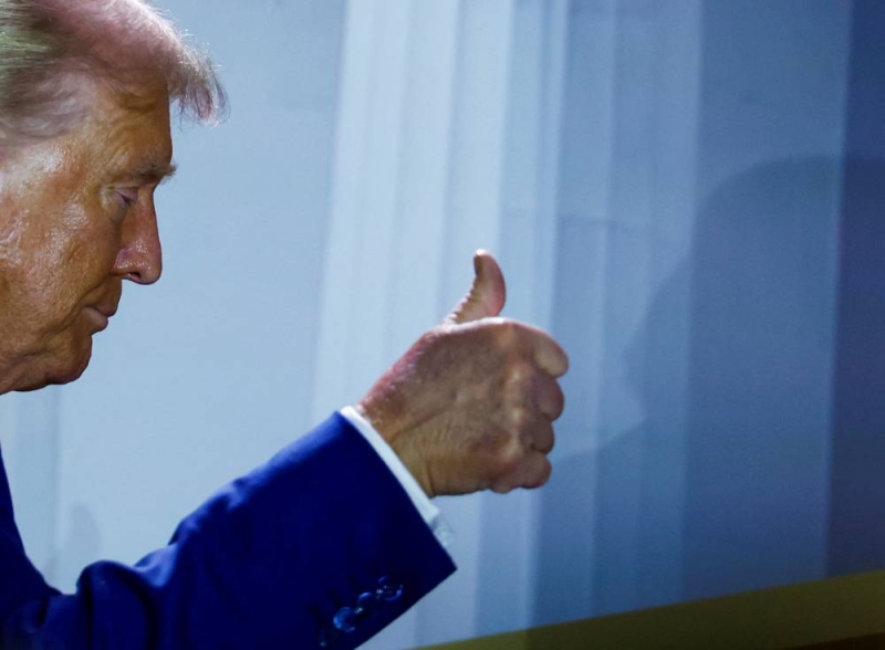 ترامب خلال فعالية اجتماعية في واشنطن (رويترز)