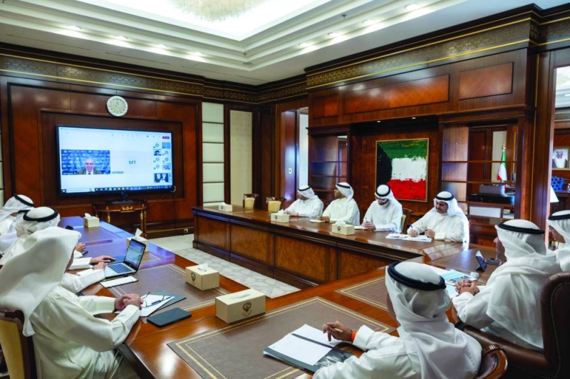 اليحيا مشاركاً في الاجتماع الافتراضي مع نظيره الطاجيكي والمسؤول الأممي