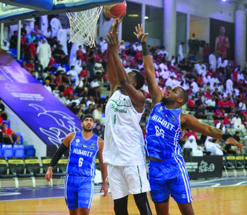 من مباراة الكويت والسعودية