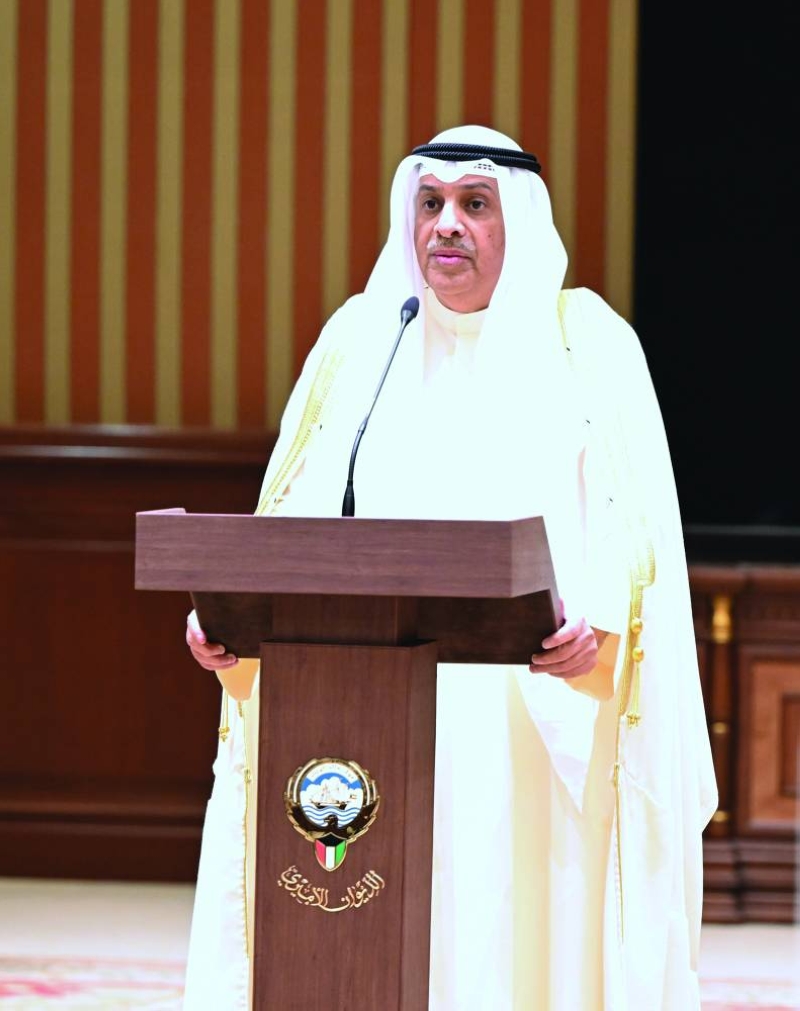 المستشار الرفاعي خلال أدائه اليمين 