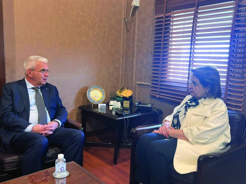 رامي طهبوب خلال لقائه مها البرجس