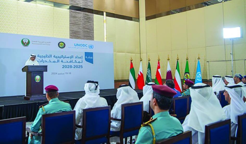 الأمين العام لمجلس التعاون مُتحدّثاً في الورشة