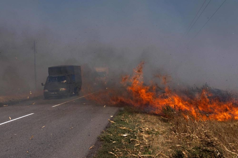 نيران قصف روسي - أوكراني متبادل قرب دونيتسك (أ ف ب)