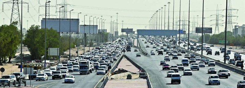 نجاح في تسيير الحركة على الدائري الخامس رغم الزحام	(تصوير نايف العقلة) 