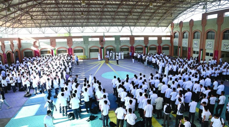 عودة طابور الصباح (تصوير نايف العقلة)