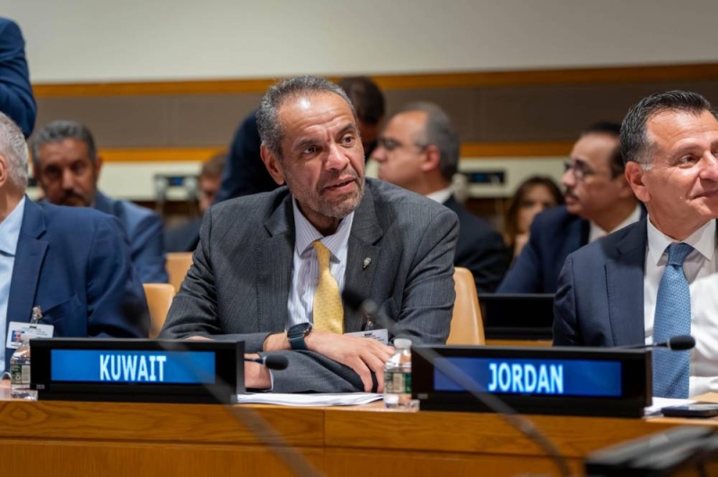 وزير الخارجية خلال الاجتماع التشاوري للجامعة العربية في الأمم المتحدة 