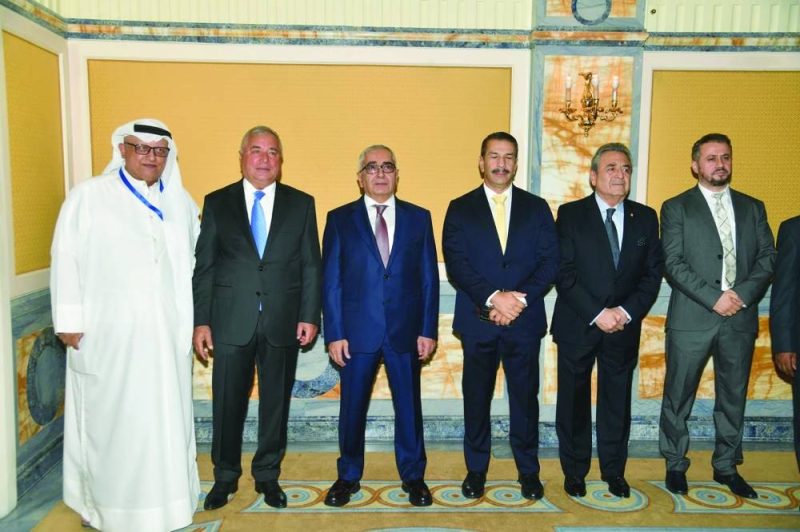 سفراء طاجيكستان وأرمينيا وقبرص وبيرو مع الزميل خالد الشرقاوي