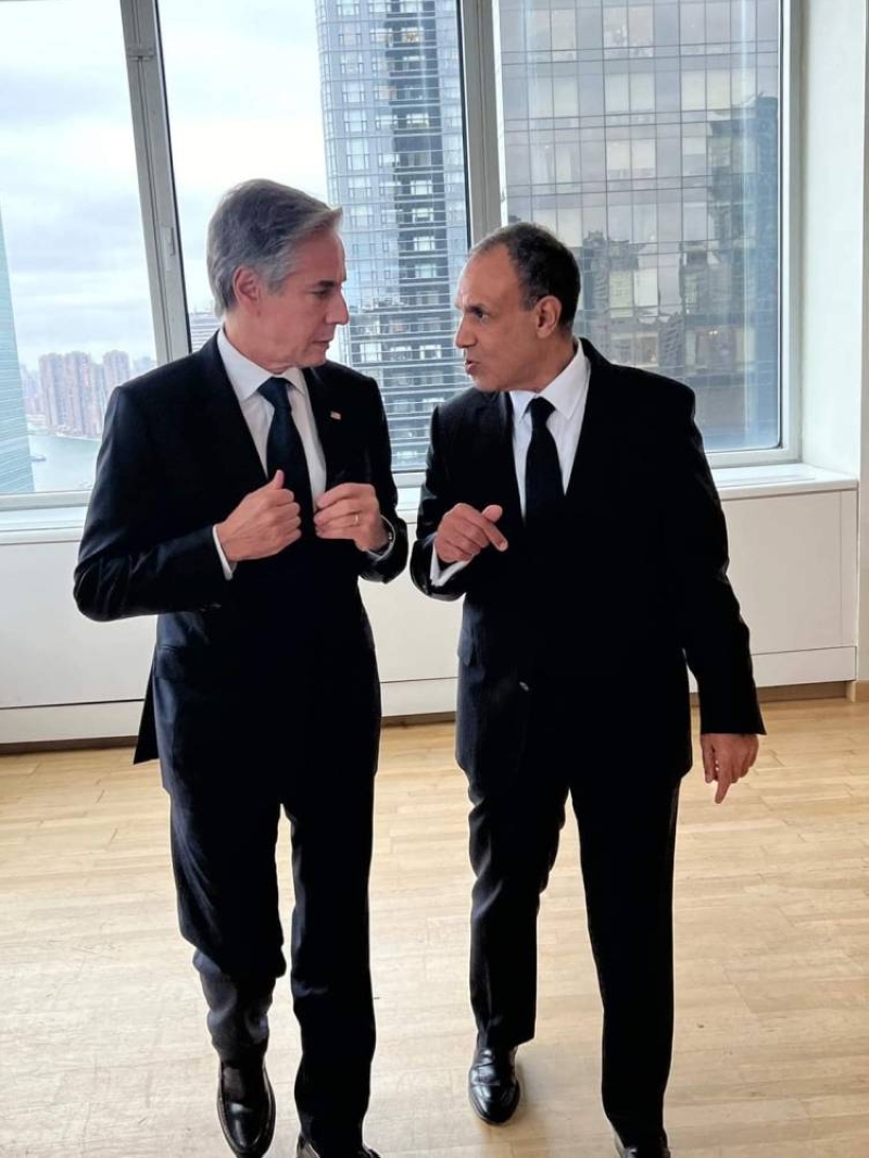 عبدالعاطي وبلينكن خلال لقائهما في نيويوك
