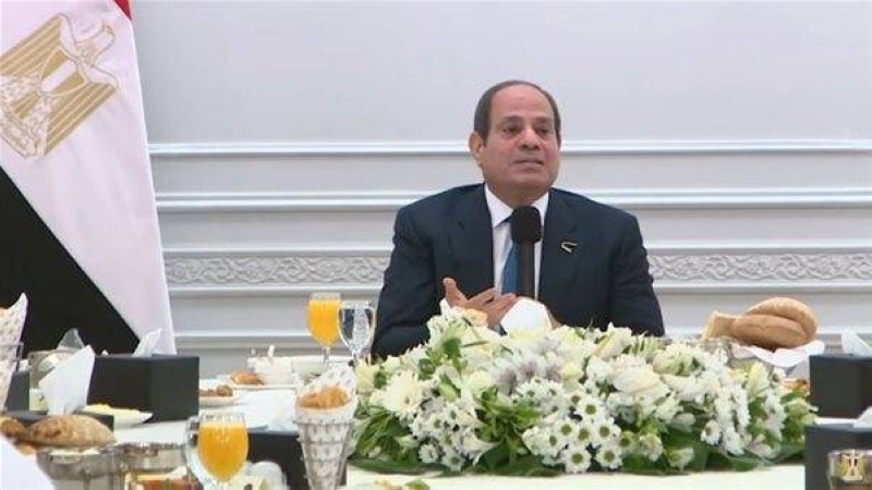 السيسي متحدثاً للإعلاميين