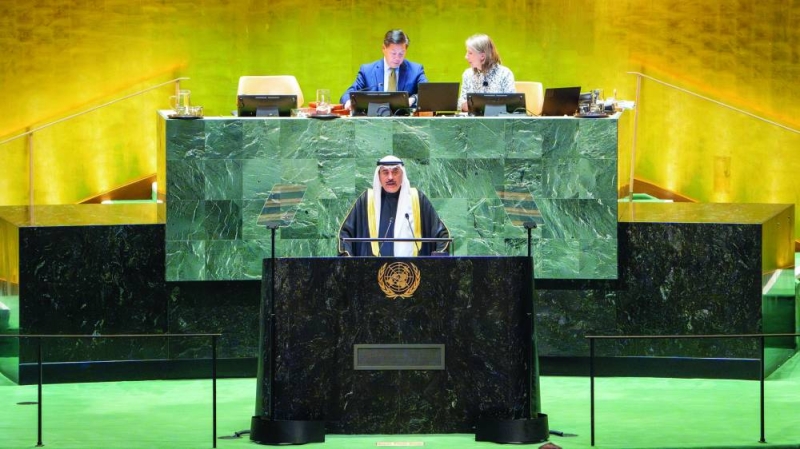 


ممثل الأمير يُلقي كلمة الكويت بالأمم المتحدة مساء الخميس الماضي 