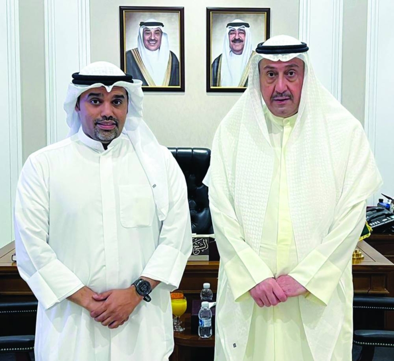 فيصل الحمود خلال استقباله ضاري الحربي