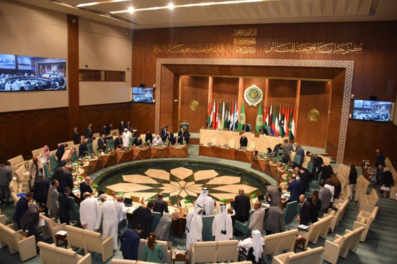 جانب من اجتماع الجامعة في شأن العدوان على لبنان أمس