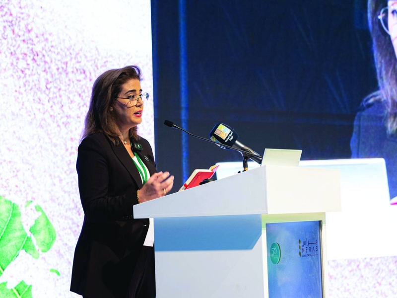


نجلاء العيسى تلقي كلمتها خلال المؤتمر 
