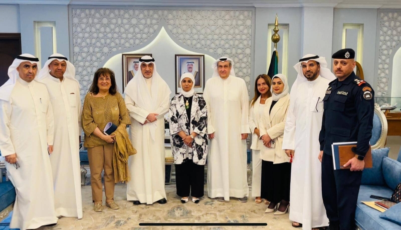 اليوسف مستقبلاً وفد الديوان الوطني لحقوق الإنسان 