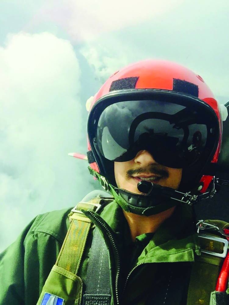 الشهيد في إحدى طلعاته التدريبية 