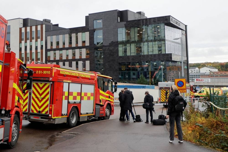 الشرطة السويدية تنتشر في موقع هجوم غوتنبرغ  (أ ف ب)