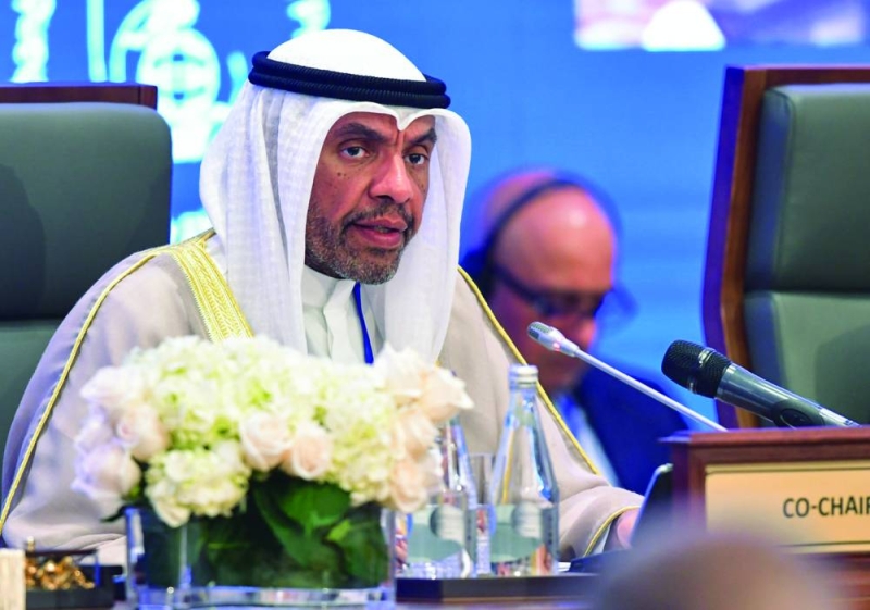 


وزير الخارجية خلال المؤتمر 