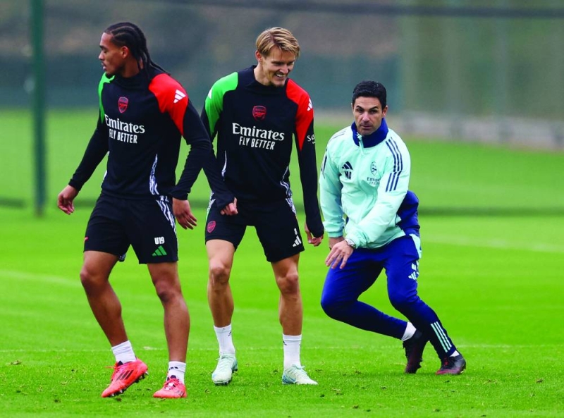 


مارتن أوديغارد في تدريبات أرسنال 	 (رويترز) 