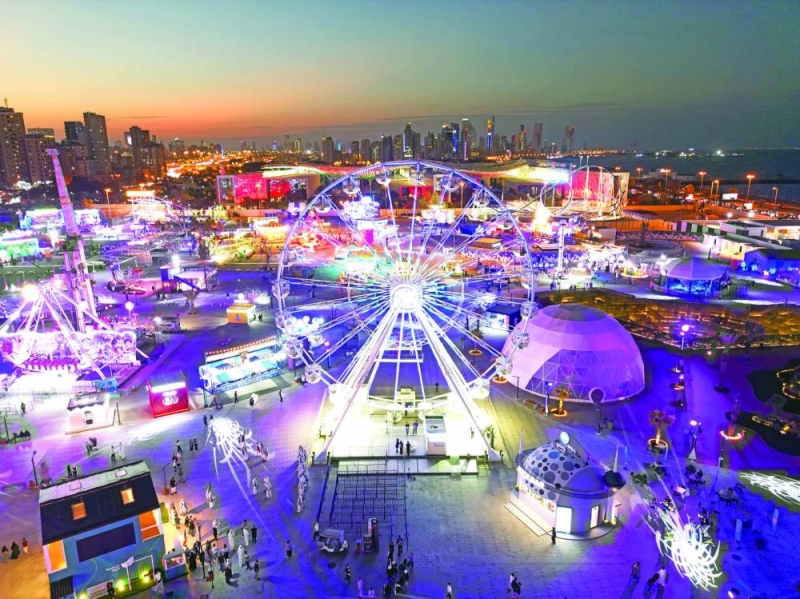 أجواء من المتعة في «ونتر وندرلاند الكويت» (تصوير أسعد عبدالله)