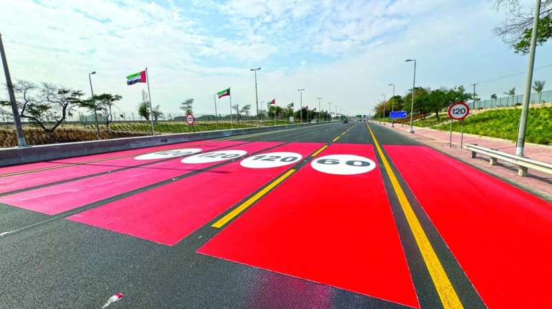 تحديد السرعات باللون الأحمر 