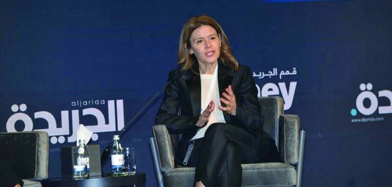 


هنادي الصالح متحدثة خلال الجلسة 