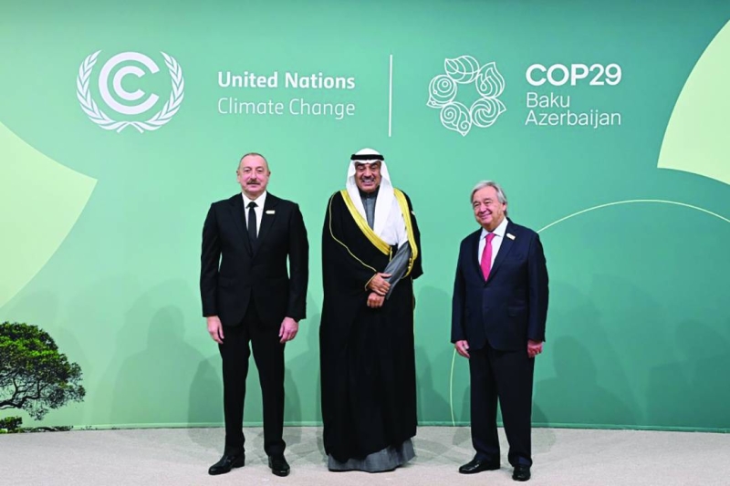 


ممثل الأمير متوسطاً إلهام علييف وأنطونيو غوتيريش في افتتاح القمة 