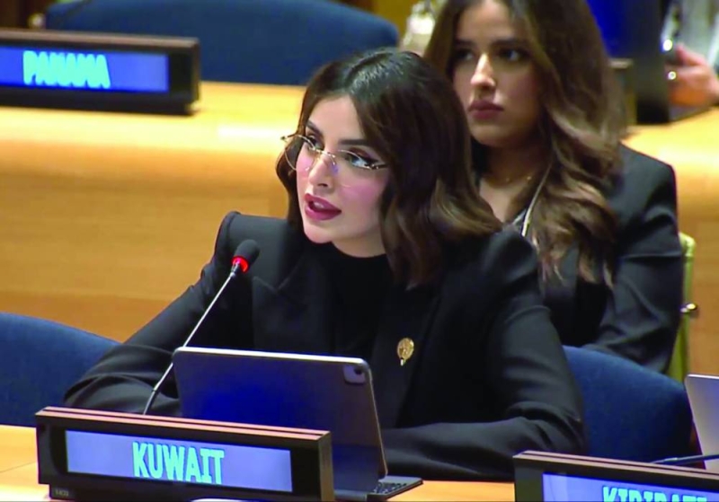 


زينة الدلوم تلقي كلمة الكويت أمام اللجنة الأممية القانونية 