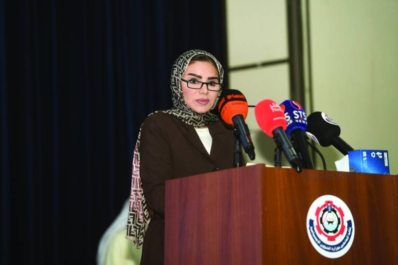 وزيرة الشؤون تلقي كلمتها في الاحتفالية 