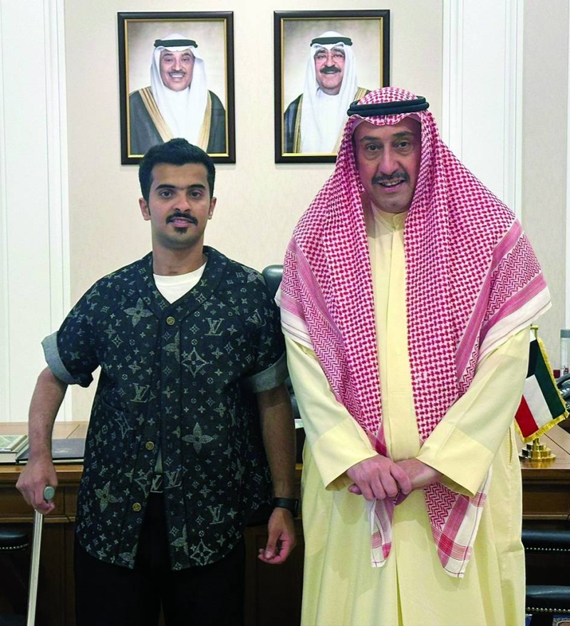 فيصل الحمود خلال استقباله ناصر الحربي