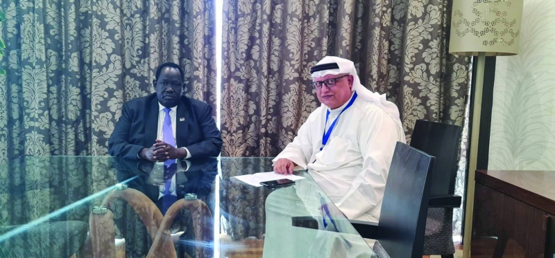 مستشار رئيس جنوب السودان متحدثاً للزميل خالد الشرقاوي 