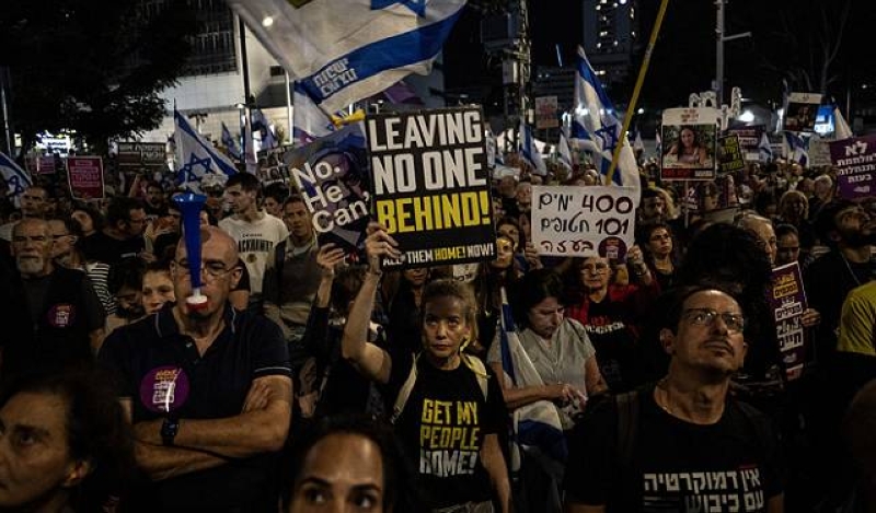 تظاهرة للمطالبة بصفقة تبادل أسرى في تل أبيب
