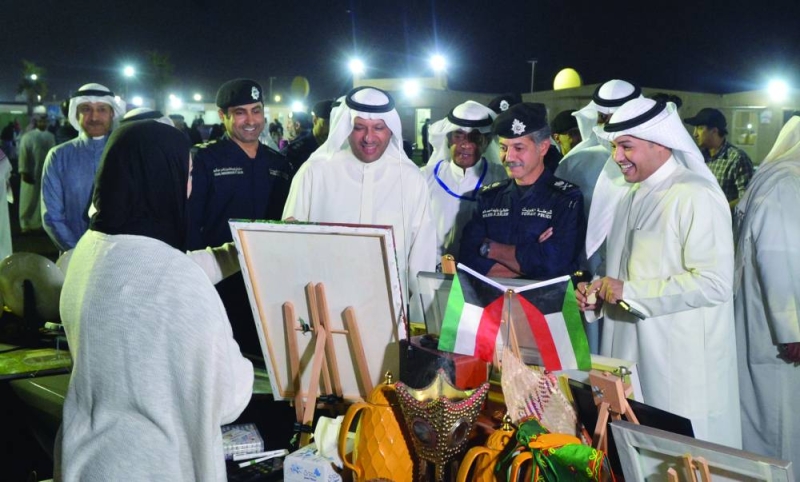 اللواء الخدة واللواء شهاب والعميدان بوصليب وعبدالمحسن العكشان (تصوير سعود سالم)