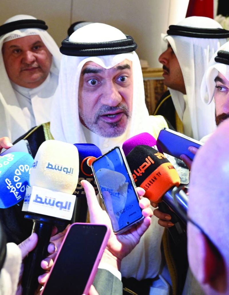 اليوسف متحدثاً للصحافة