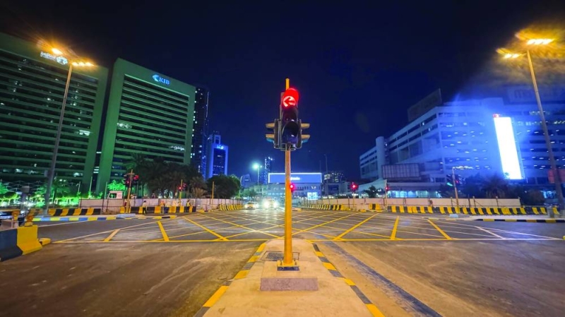 تقاطع الدروازة بعد افتتاحه فجراً