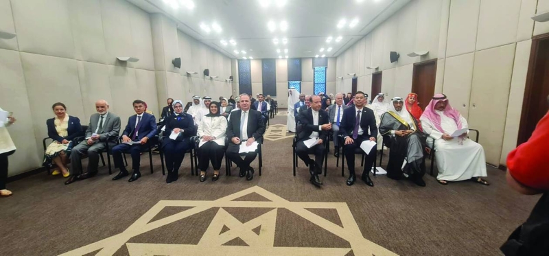 سفراء قيرغيزستان وإيران وأذربيجان وتركيا وأوزبكستان وأفغانستان والعازمي بمقدم الحضور