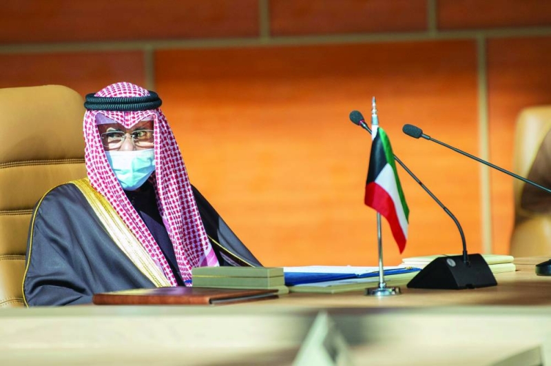 الأمير الراحل الشيخ نواف الأحمد في القمة الخليجية الـ41 في العُلا بالسعودية 2021