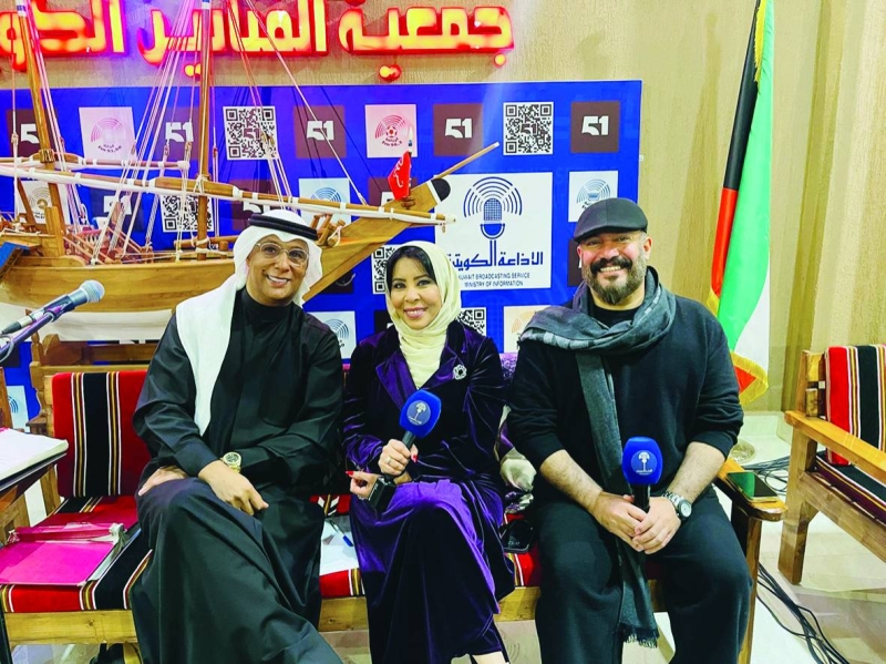 الردهان مع المذيعين خالد السويدان ومنال العمران