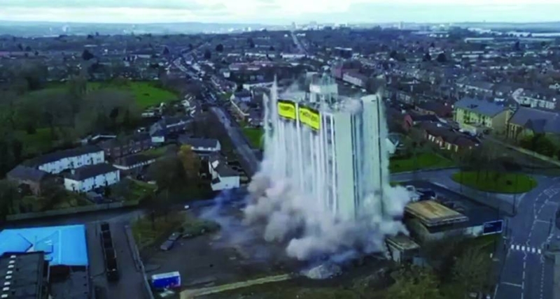 من تفجير المبنى